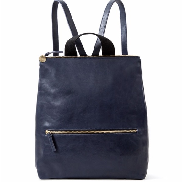 Clare V Navy Remi Backpack - Rustic Navy - Picture 6 of 12